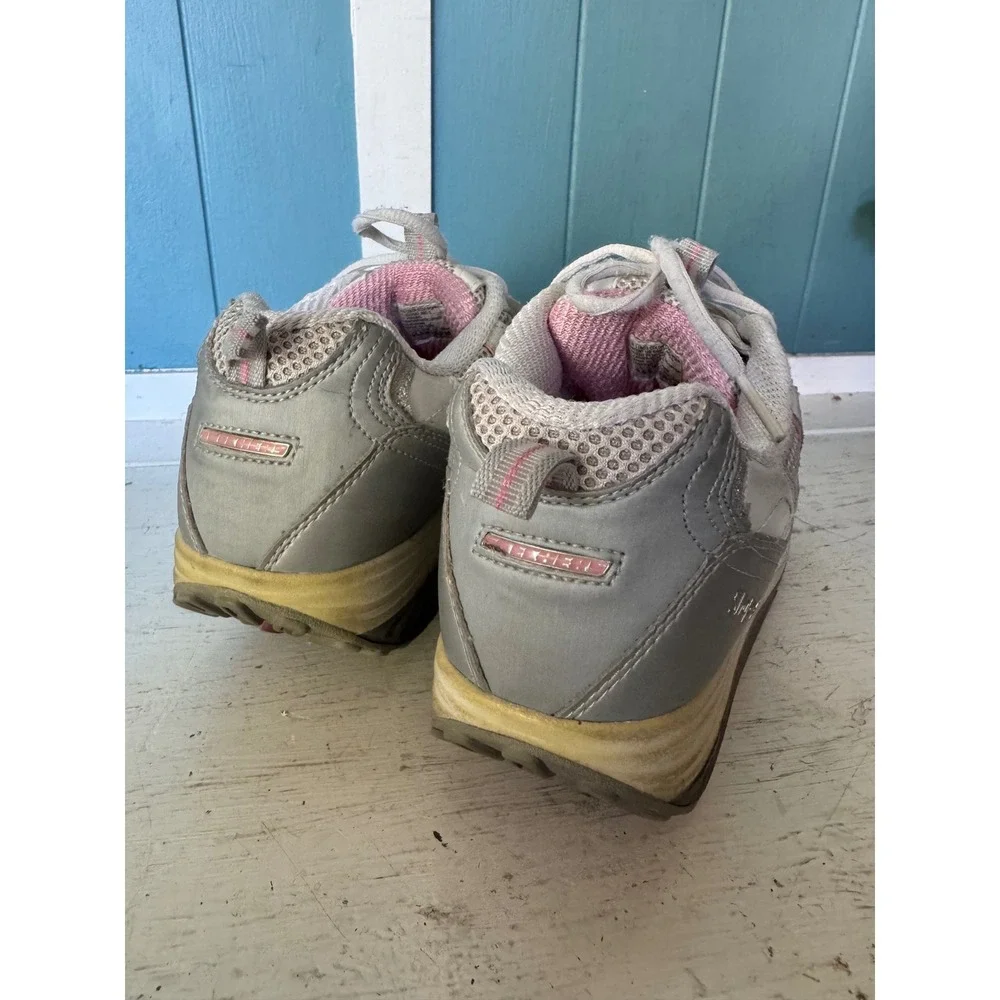 Skechers Shape-ups Women 8.5 White Silver Pink Rocker Bottom Sneakers 11803